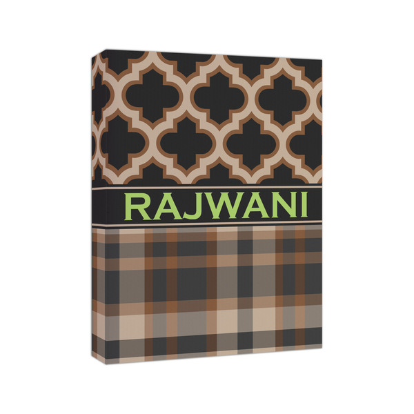 Moroccan & Plaid 8x10 - Canvas Print - Angled View