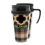 Moroccan & Plaid Acrylic Travel Mug (Personalized)