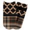 Moroccan & Plaid Adult Ankle Socks - Single Pair - Front and Back