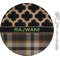 Moroccan & Plaid 8" Glass Appetizer / Dessert Plates - Single or Set (Personalized)