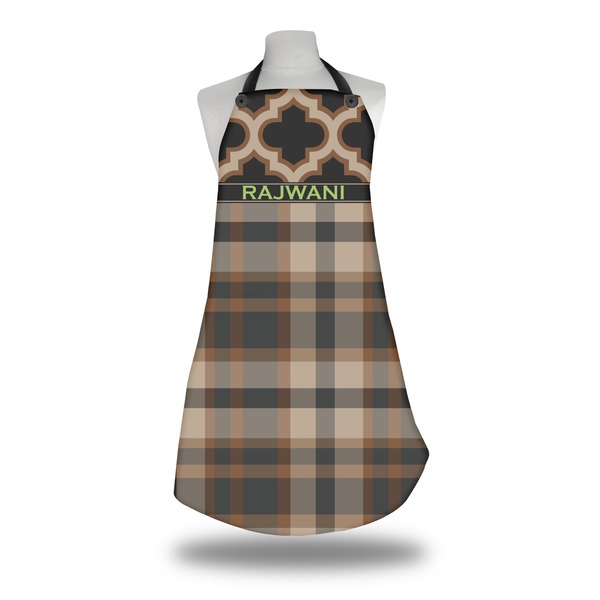 Custom Moroccan & Plaid Apron w/ Name or Text