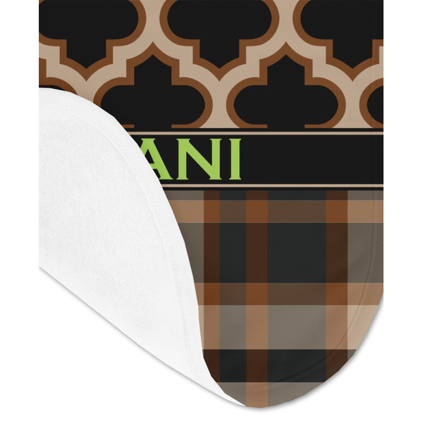 Moroccan & Plaid Baby Bib - AFT detail
