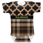 Moroccan & Plaid Baby Bodysuit 6-12 (Personalized)