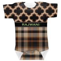 Moroccan & Plaid Baby Bodysuit (Personalized)
