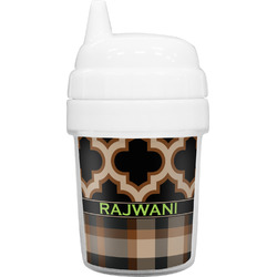 Moroccan & Plaid Baby Sippy Cup (Personalized)