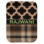 Moroccan & Plaid Baby Swaddling Blanket (Personalized)