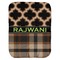 Moroccan & Plaid Baby Swaddling Blanket (Personalized)