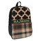 Moroccan & Plaid Backpack - angled view