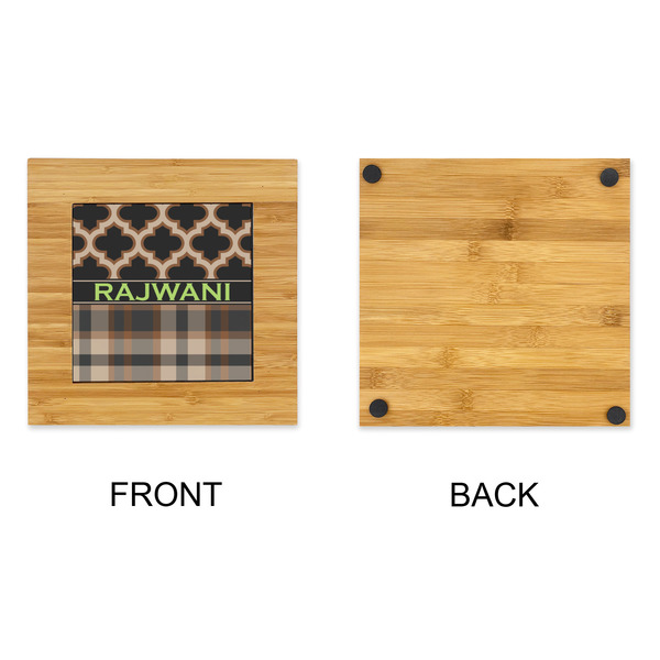 Moroccan & Plaid Bamboo Trivet with 6" Tile - APPROVAL