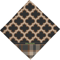 Moroccan & Plaid Dog Bandana Scarf w/ Name or Text