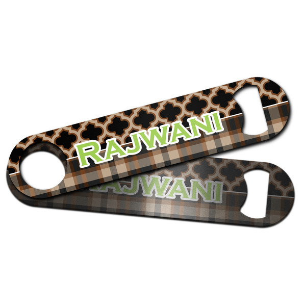 Moroccan & Plaid Bar Bottle Opener - Main