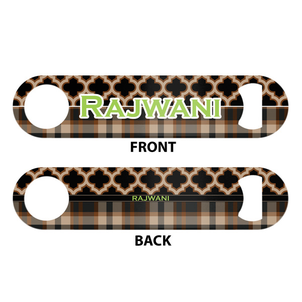 Moroccan & Plaid Bar Bottle Opener - White - Approval