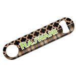 Moroccan & Plaid Bar Bottle Opener w/ Name or Text