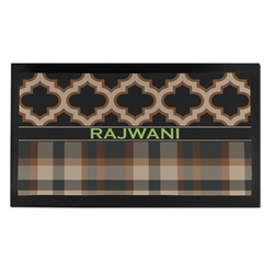 Moroccan & Plaid Bar Mat - Small (Personalized)
