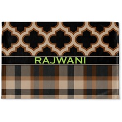 Moroccan & Plaid Woven Mat (Personalized)