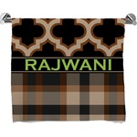 Moroccan & Plaid Bath Towel (Personalized)