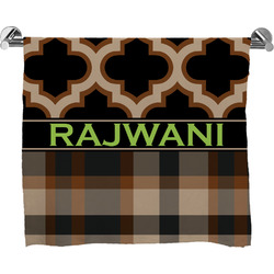 Moroccan & Plaid Bath Towel (Personalized)