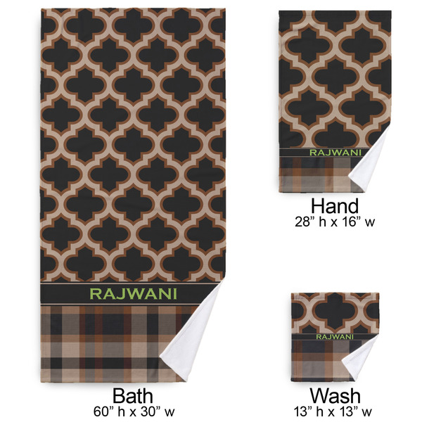 Moroccan & Plaid Bath Towel Sets - 3-piece - Approval