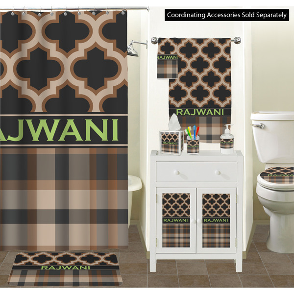 Moroccan & Plaid Bathroom Scene