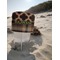 Moroccan & Plaid Beach Spiker white on beach with sand