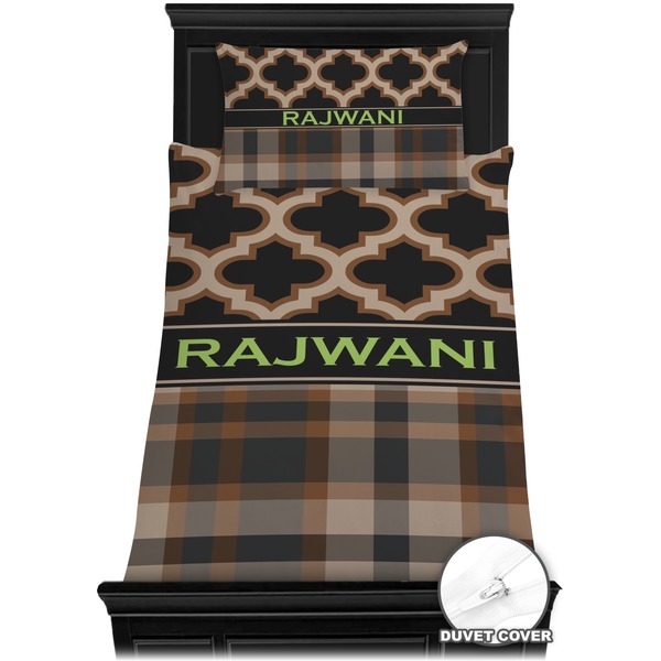Moroccan & Plaid Bedding Set (Twin) - Duvet