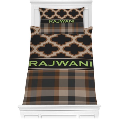 Moroccan & Plaid Comforter Set - Twin (Personalized)