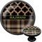 Moroccan & Plaid Black Custom Cabinet Knob (Front and Side)