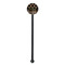Moroccan & Plaid Black Plastic 5.5" Stir Stick - Round - Single Stick