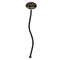 Moroccan & Plaid Black Plastic 7" Stir Stick - Oval - Single Stick