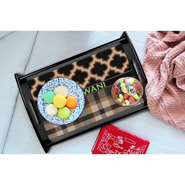Moroccan & Plaid Black Tray - Lifestyle (UPDATED)