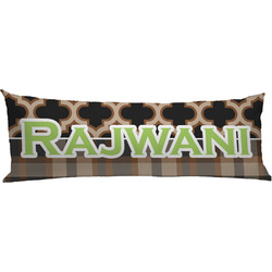Moroccan & Plaid Body Pillow Case (Personalized)