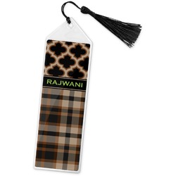 Moroccan & Plaid Book Mark w/Tassel (Personalized)