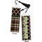 Moroccan & Plaid Bookmark with tassel - Front and Back