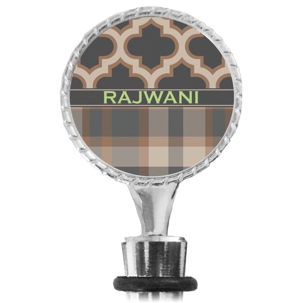 Moroccan & Plaid Bottle Stopper Main View
