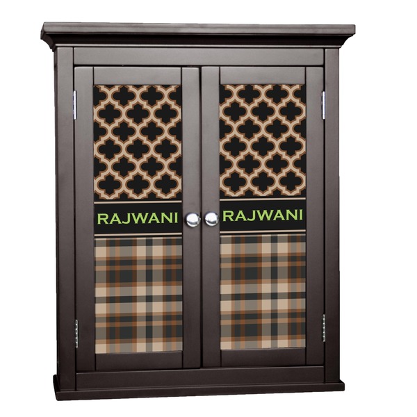 Custom Moroccan & Plaid Cabinet Decal - Large (Personalized)