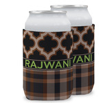 Moroccan & Plaid Can Cooler (12 oz) w/ Name or Text