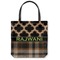 Moroccan & Plaid Canvas Tote Bag - Small - 13"x13" (Personalized)