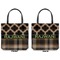 Moroccan & Plaid Canvas Tote - Front and Back