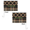 Moroccan & Plaid Car Flag - 11" x 8" - Front & Back View