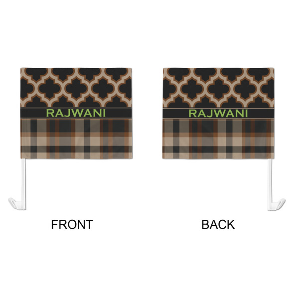 Moroccan & Plaid Car Flag - Large - APPROVAL