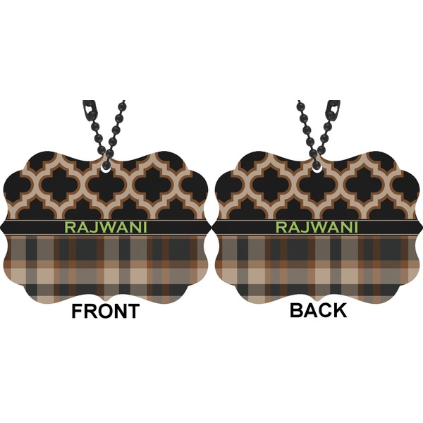Moroccan & Plaid Car Ornament (Approval)