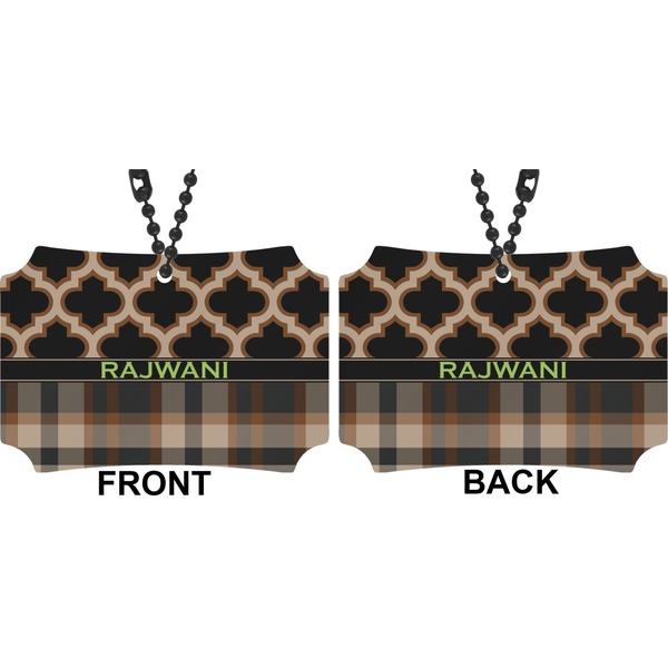 Moroccan & Plaid Car Ornament - Berlin (Approval)