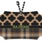 Moroccan & Plaid Rear View Mirror Ornament (Personalized)