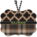 Moroccan & Plaid Rear View Mirror Charm (Personalized)