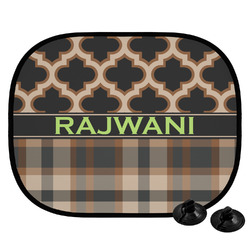 Moroccan & Plaid Car Side Window Sun Shade (Personalized)