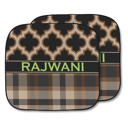 Moroccan & Plaid Car Sun Shade - Two Piece (Personalized)