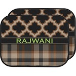 Moroccan & Plaid Car Floor Mats (Back Seat) (Personalized)