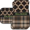Moroccan & Plaid Car Floor Mats Set - 2 Front & 2 Back (Personalized)