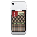 Moroccan & Plaid 2-in-1 Cell Phone Credit Card Holder & Screen Cleaner (Personalized)