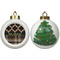 Moroccan & Plaid Ceramic Christmas Ornament - X-Mas Tree (APPROVAL)